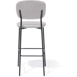 Tabouret de bar Morgane gris - L49xP46xH114 cm
