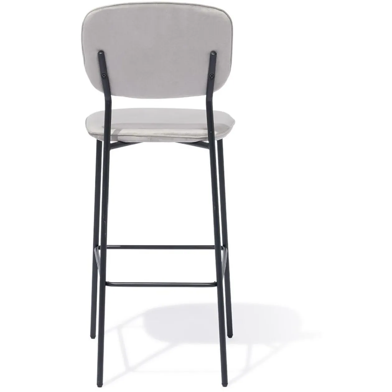Tabouret de bar Morgane gris - L49xP46xH114 cm