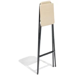Tabouret de bar pliable en bois Rodin noir et naturel 60x60xH79cm