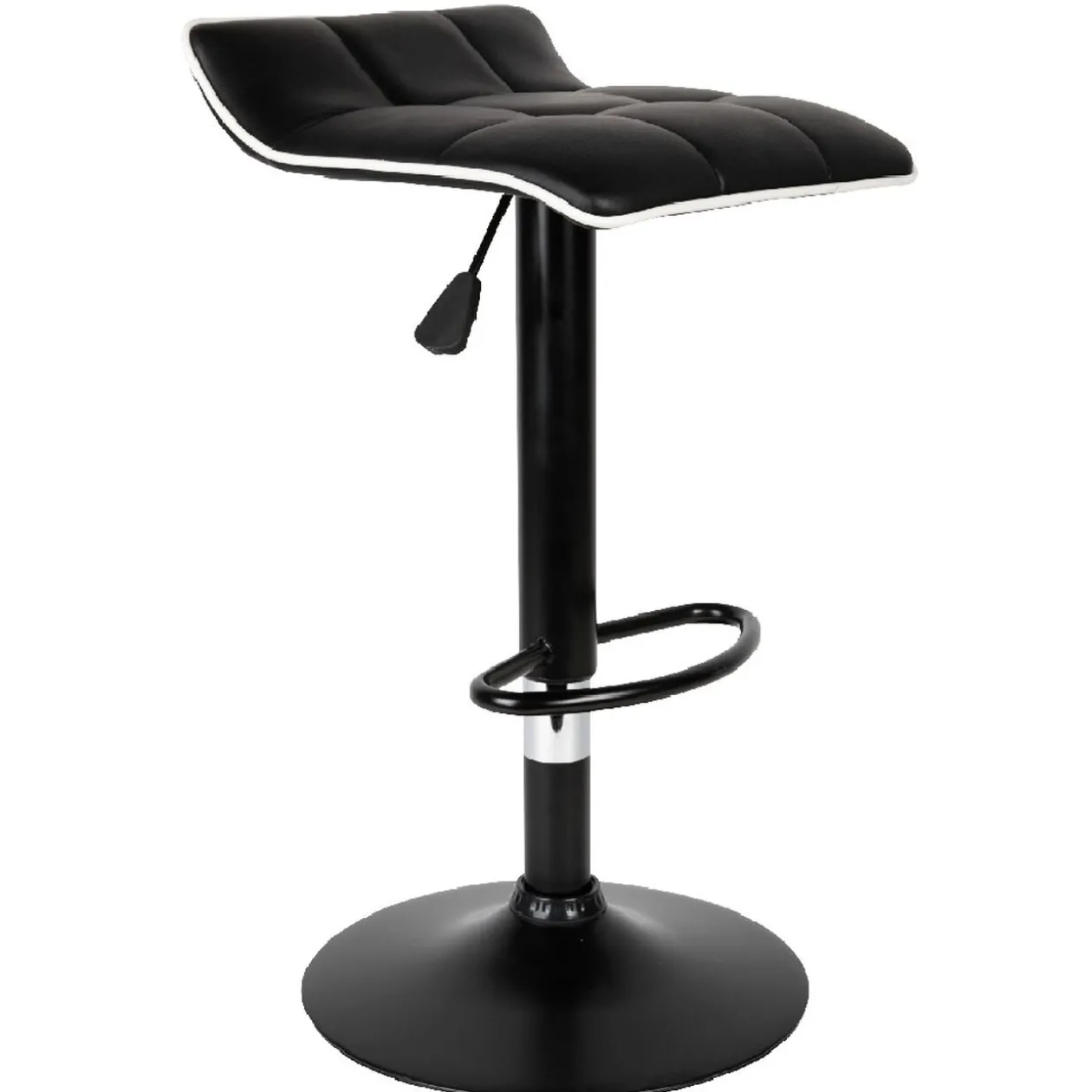 Tabouret de bar rotatif 360° Majestik noir