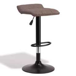 Tabouret de bar rotatif 360° Majestik gris