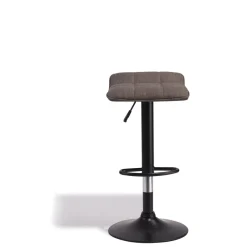 Tabouret de bar rotatif 360° Majestik gris