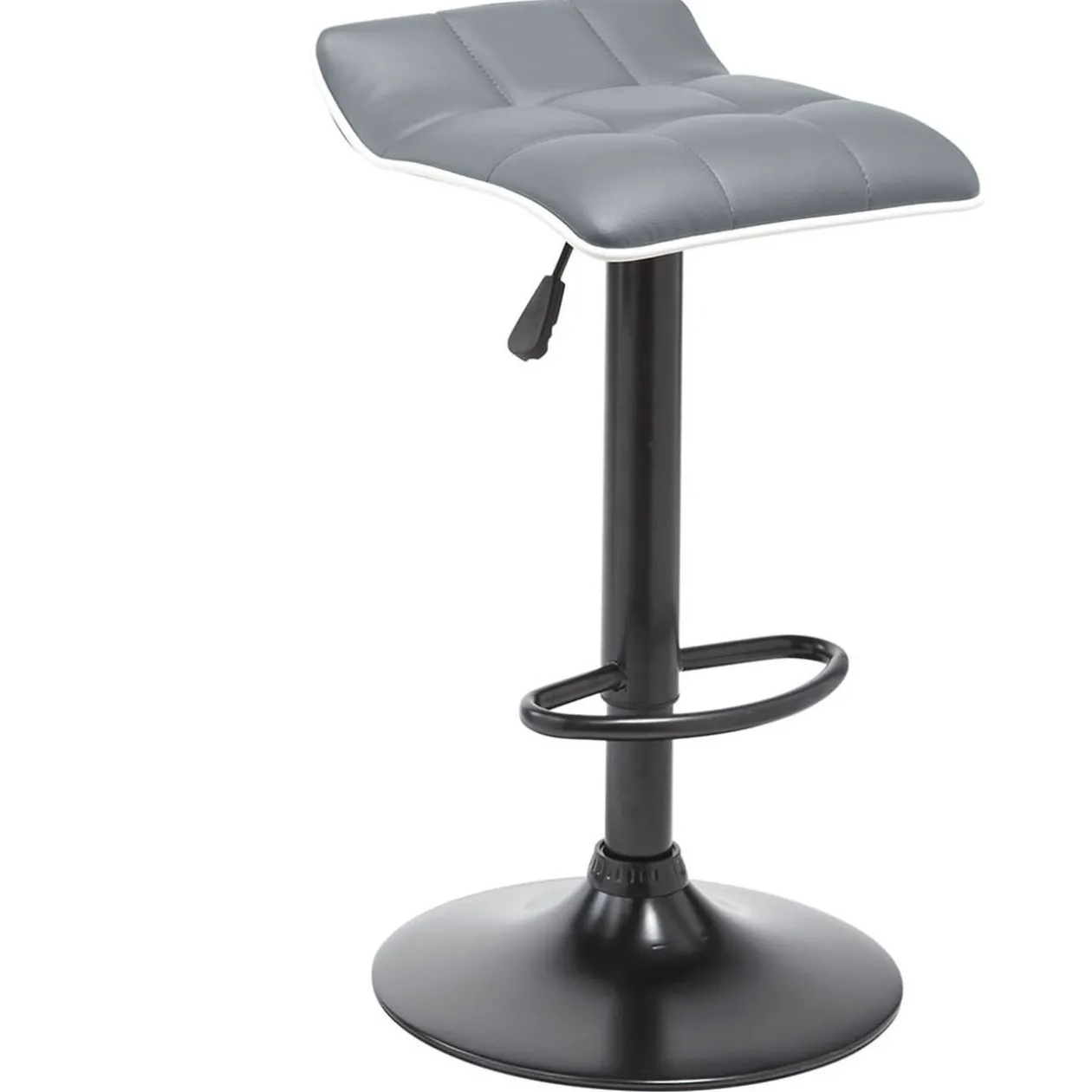 Tabouret de bar rotatif 360° Majestik gris anthracite