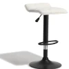 Tabouret de bar rotatif 360° Majestik blanc