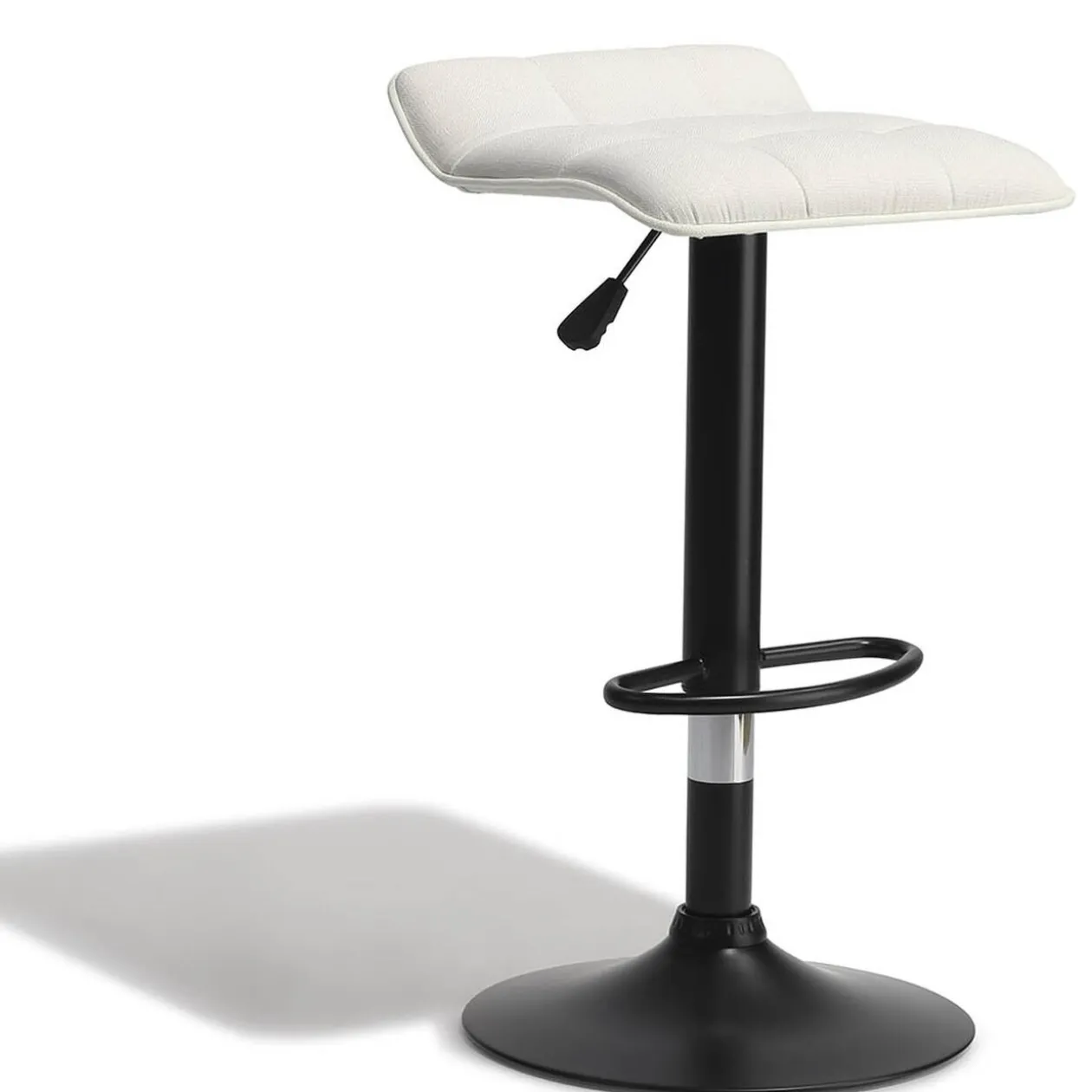 Tabouret de bar rotatif 360° Majestik blanc