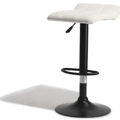Tabouret de bar rotatif 360° Majestik blanc