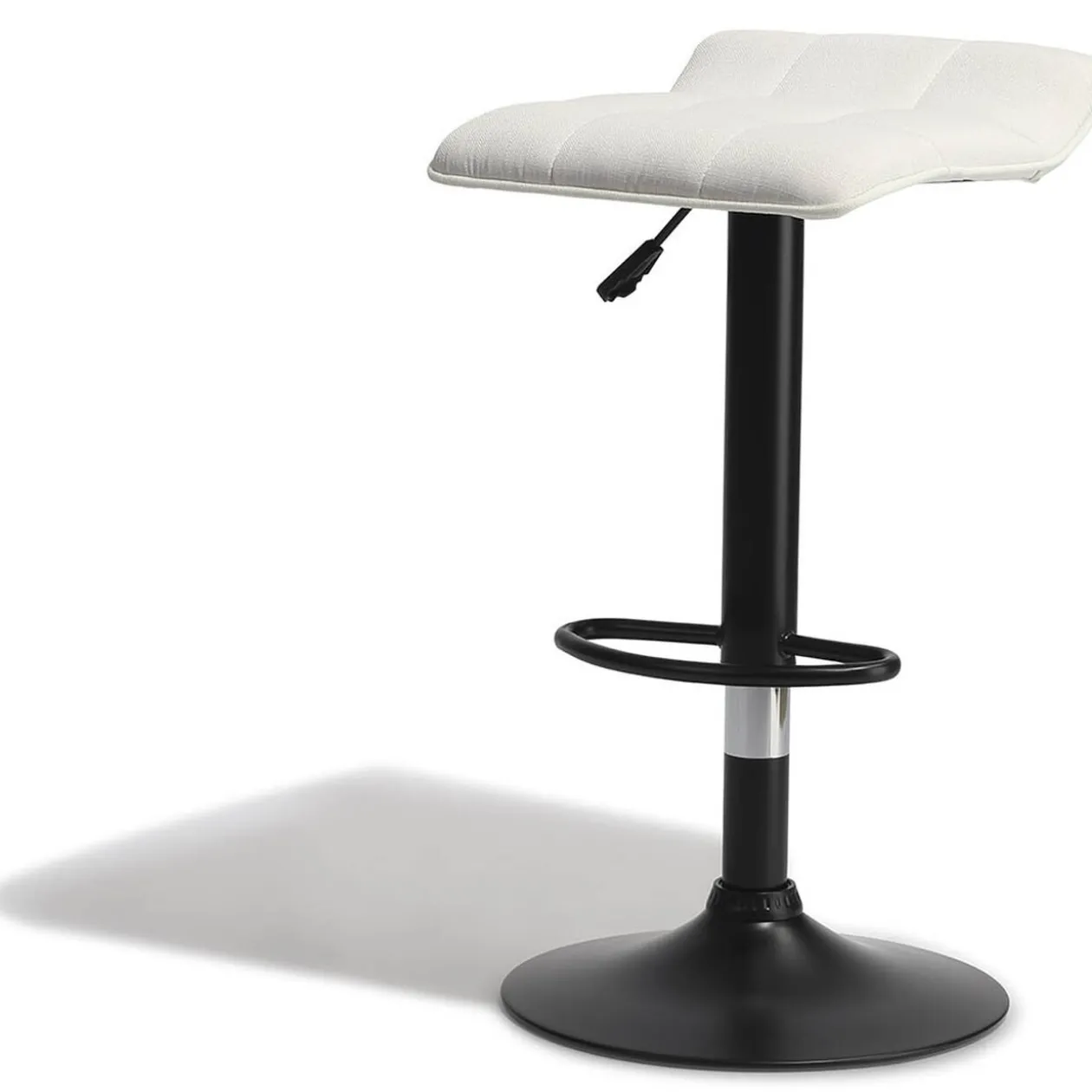 Tabouret de bar rotatif 360° Majestik blanc