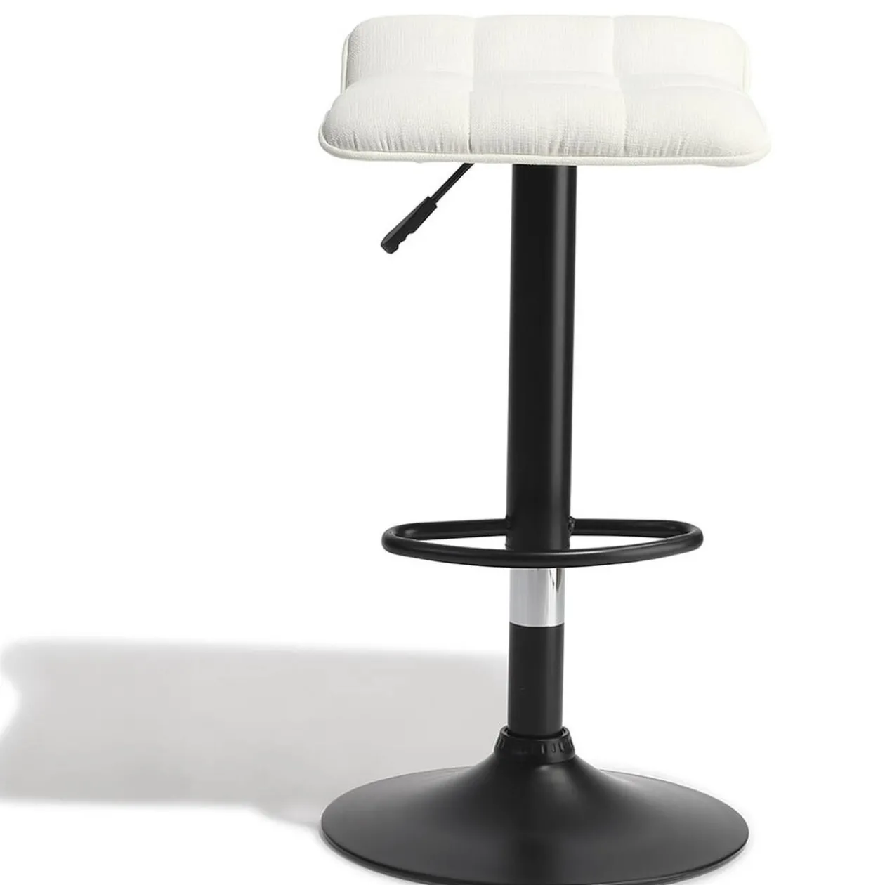 Tabouret de bar rotatif 360° Majestik blanc