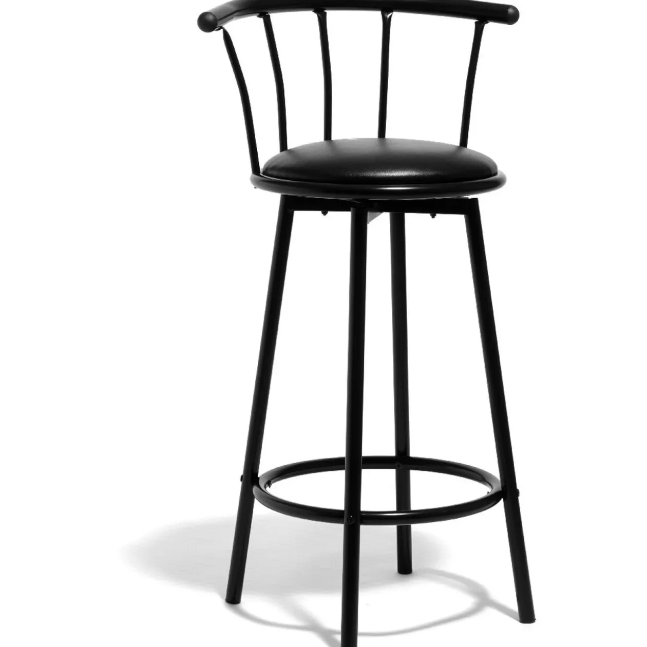 Tabouret de bar rotatif Bistrot noir