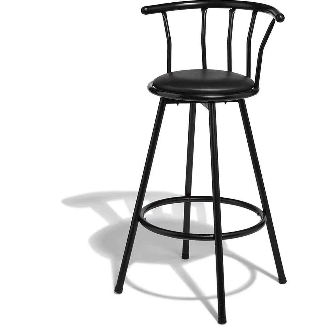 Tabouret de bar rotatif Bistrot noir