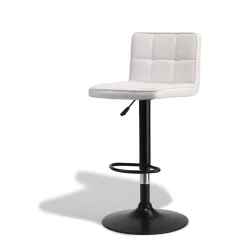 Tabouret de bar rotatif blanc King