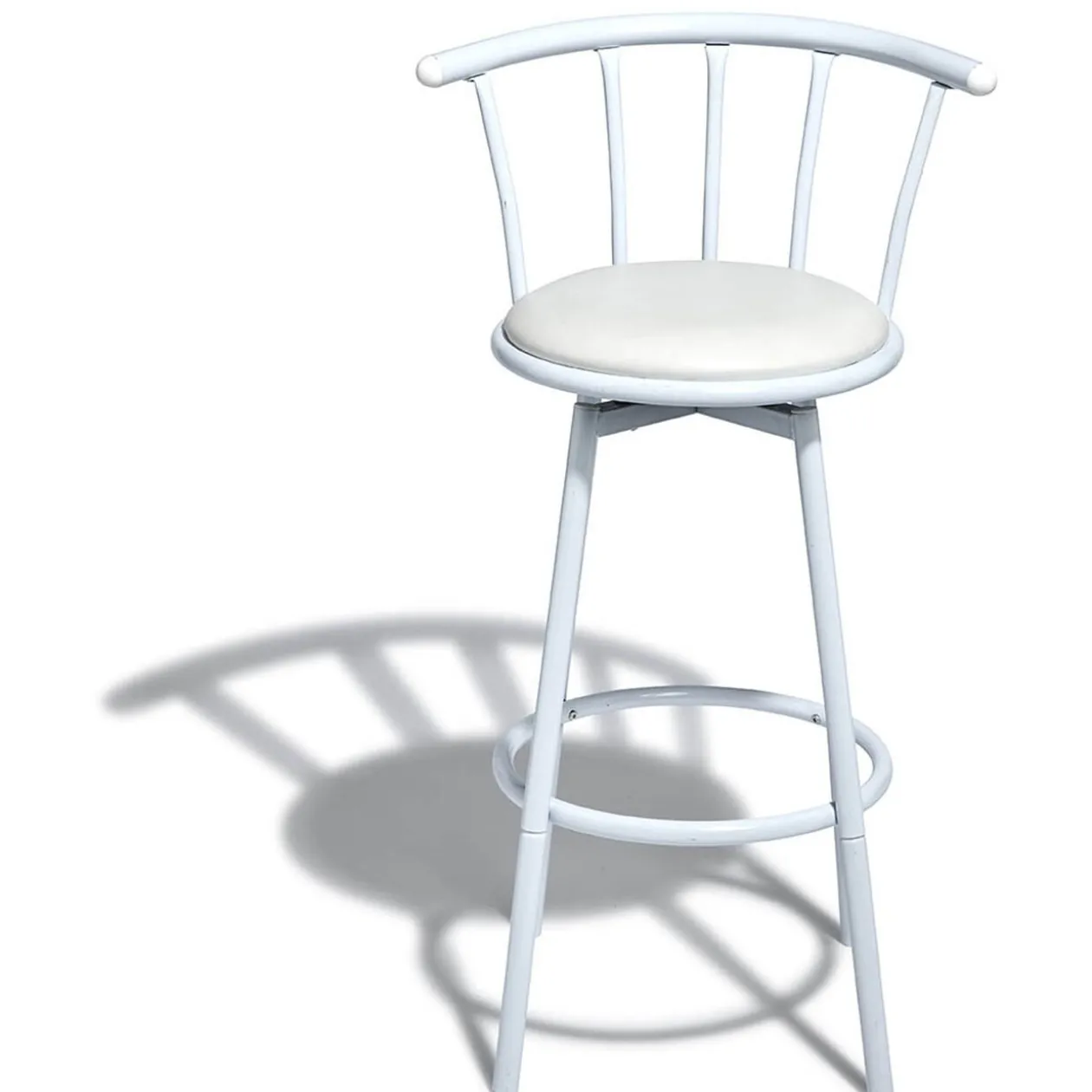Tabouret de bar rotatif Bistrot blanc