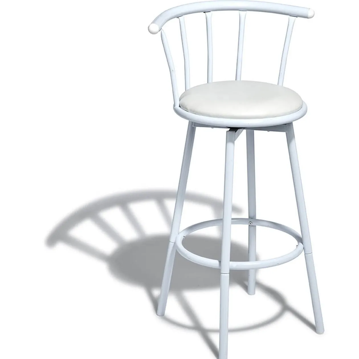 Tabouret de bar rotatif Bistrot blanc
