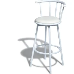 Tabouret de bar rotatif Bistrot blanc
