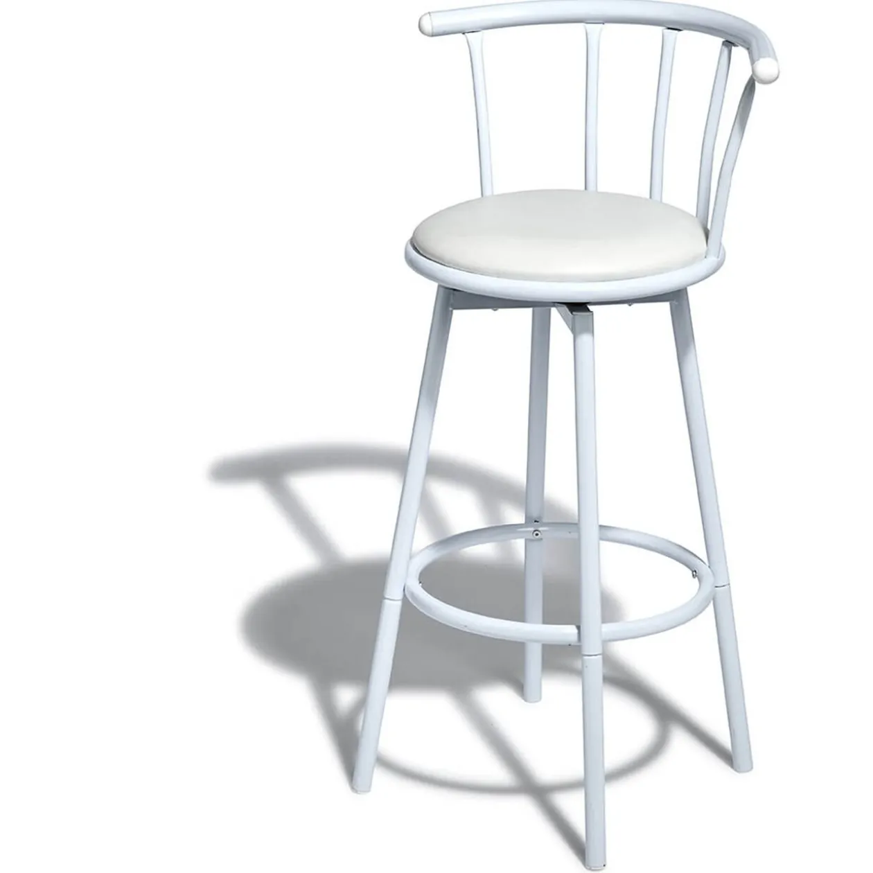 Tabouret de bar rotatif Bistrot blanc