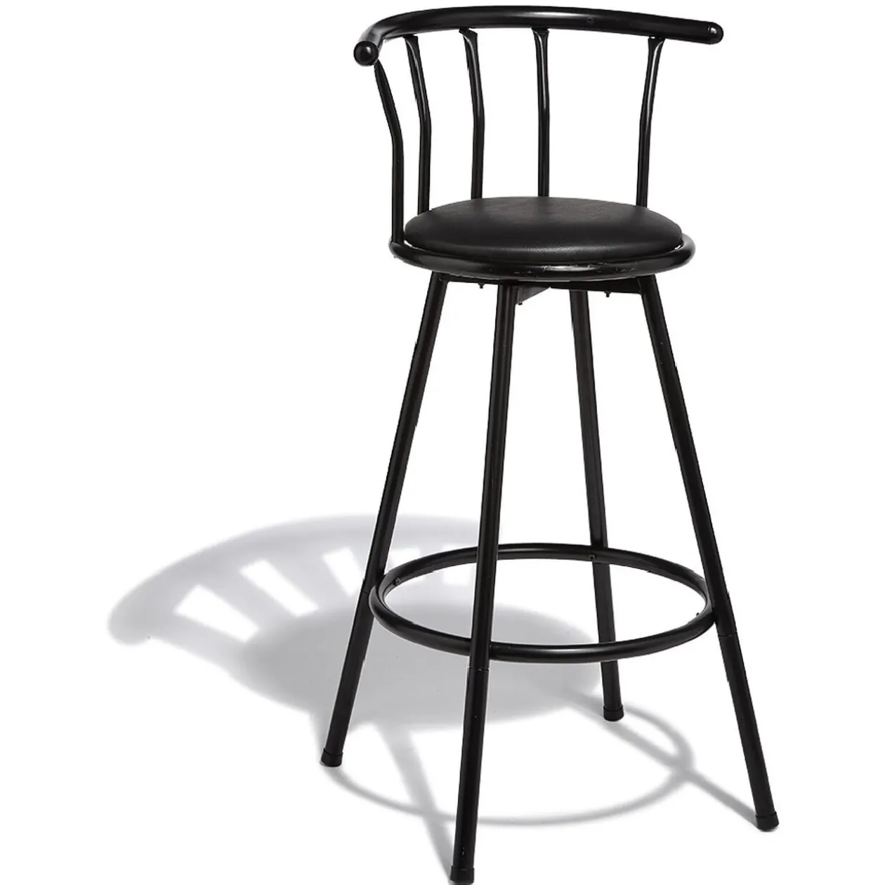 Tabouret de bar rotatif Bistrot noir x2