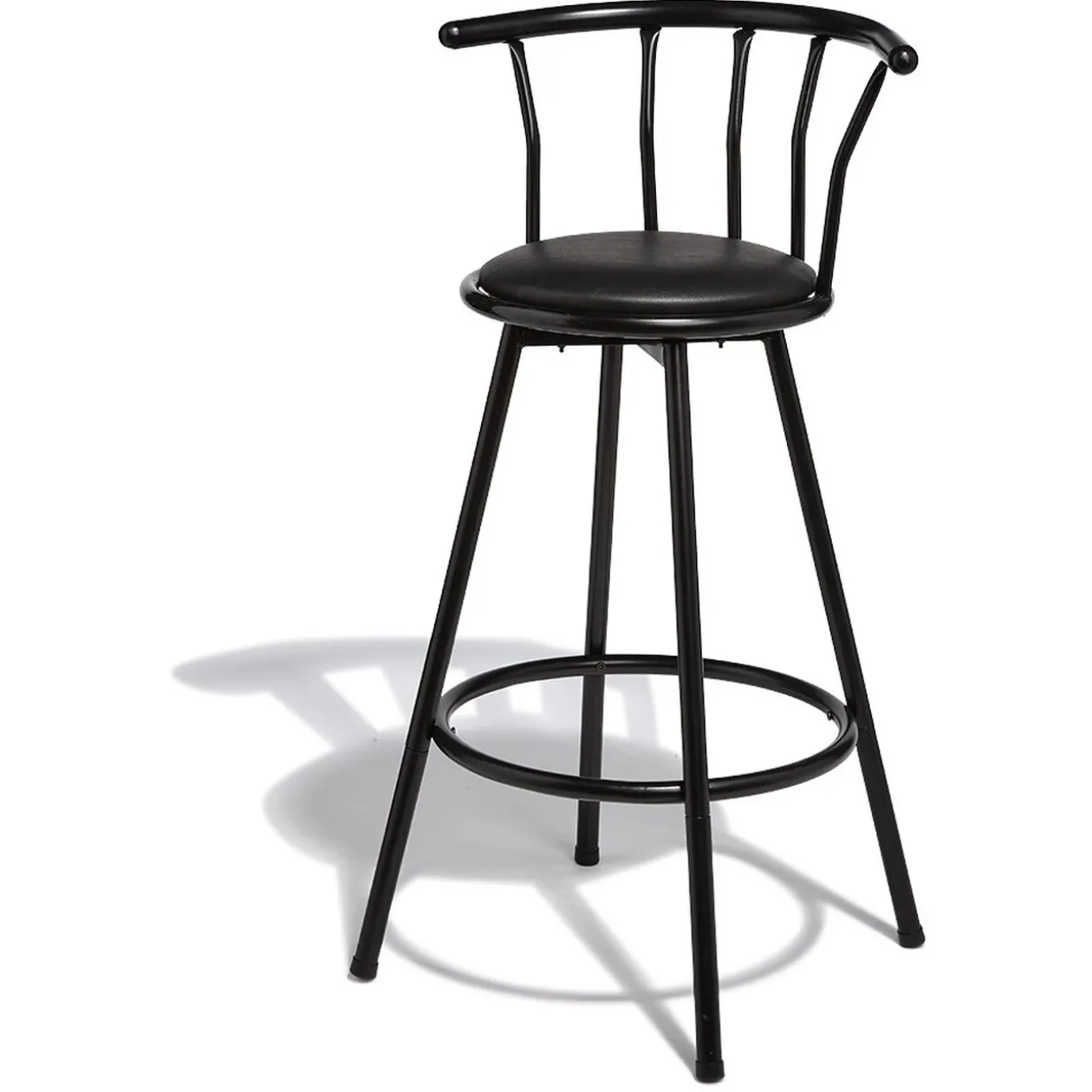 Tabouret de bar rotatif Bistrot noir x2