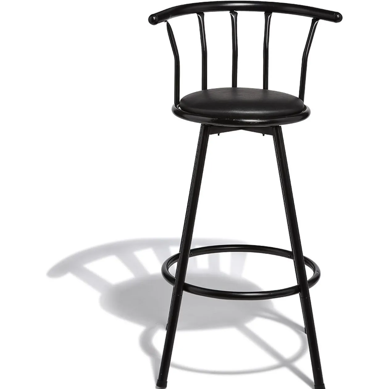Tabouret de bar rotatif Bistrot noir x2