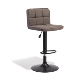 Tabouret de bar rotatif gris clair King