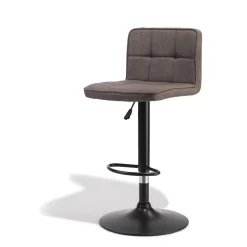 Tabouret de bar rotatif gris clair King