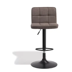 Tabouret de bar rotatif gris clair King