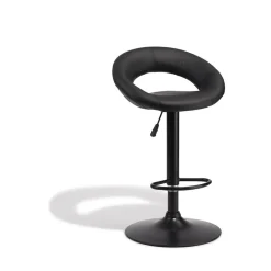 Tabouret de bar rotatif Luna noir