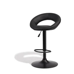 Tabouret de bar rotatif Luna noir