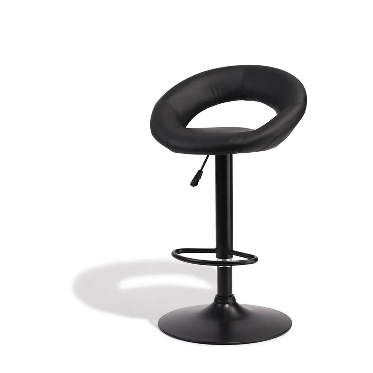 Tabouret de bar rotatif Luna noir