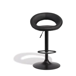 Tabouret de bar rotatif Luna noir