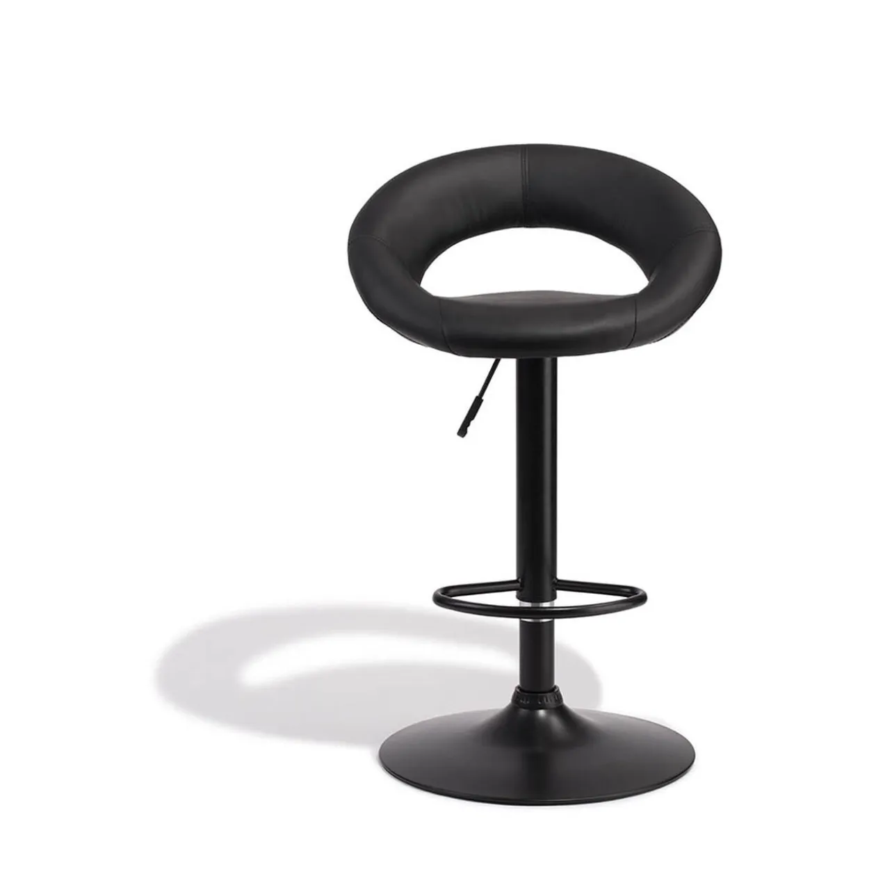Tabouret de bar rotatif Luna noir