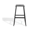 Tabouret de bar Tim noir finition brillante