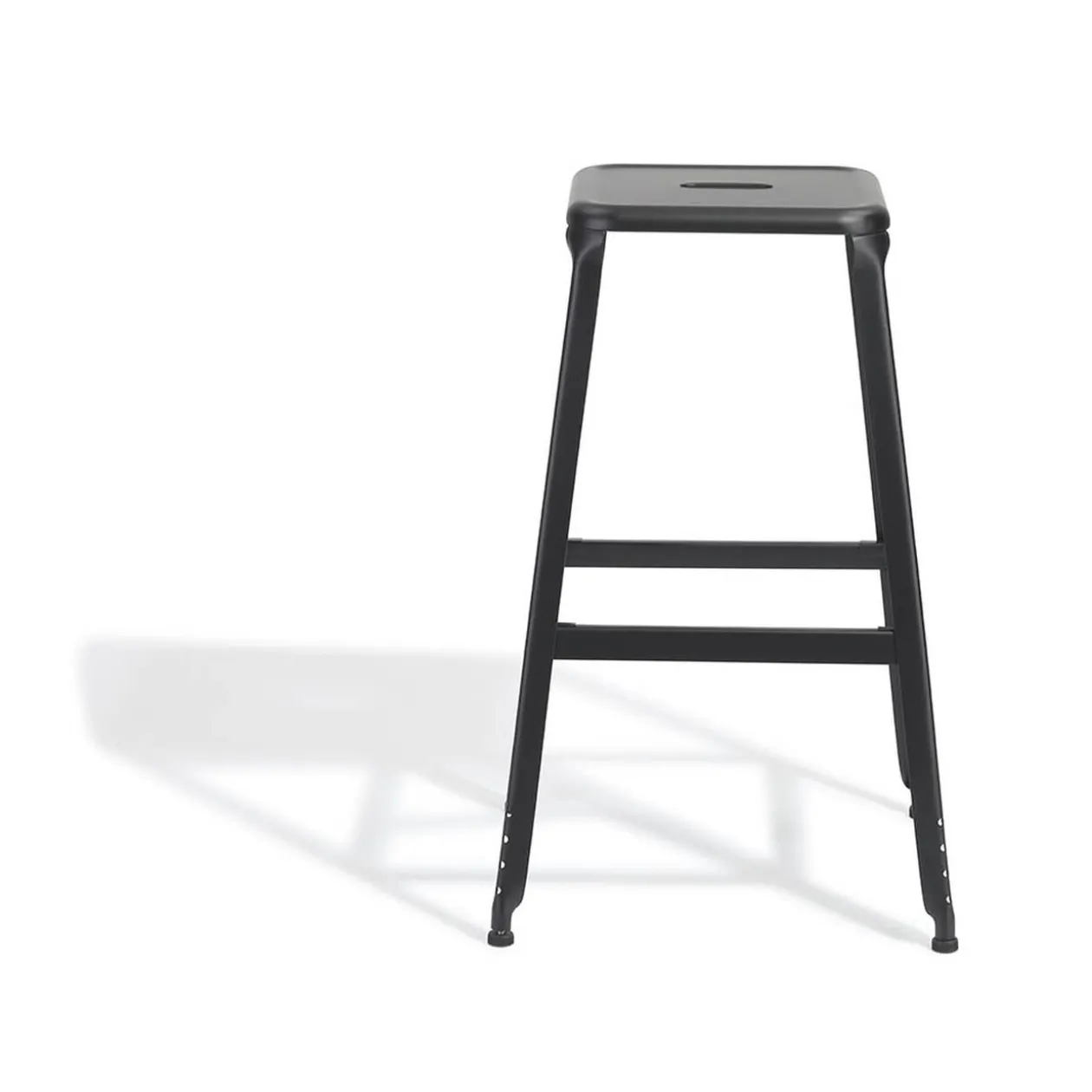 Tabouret de bar Tim noir finition brillante