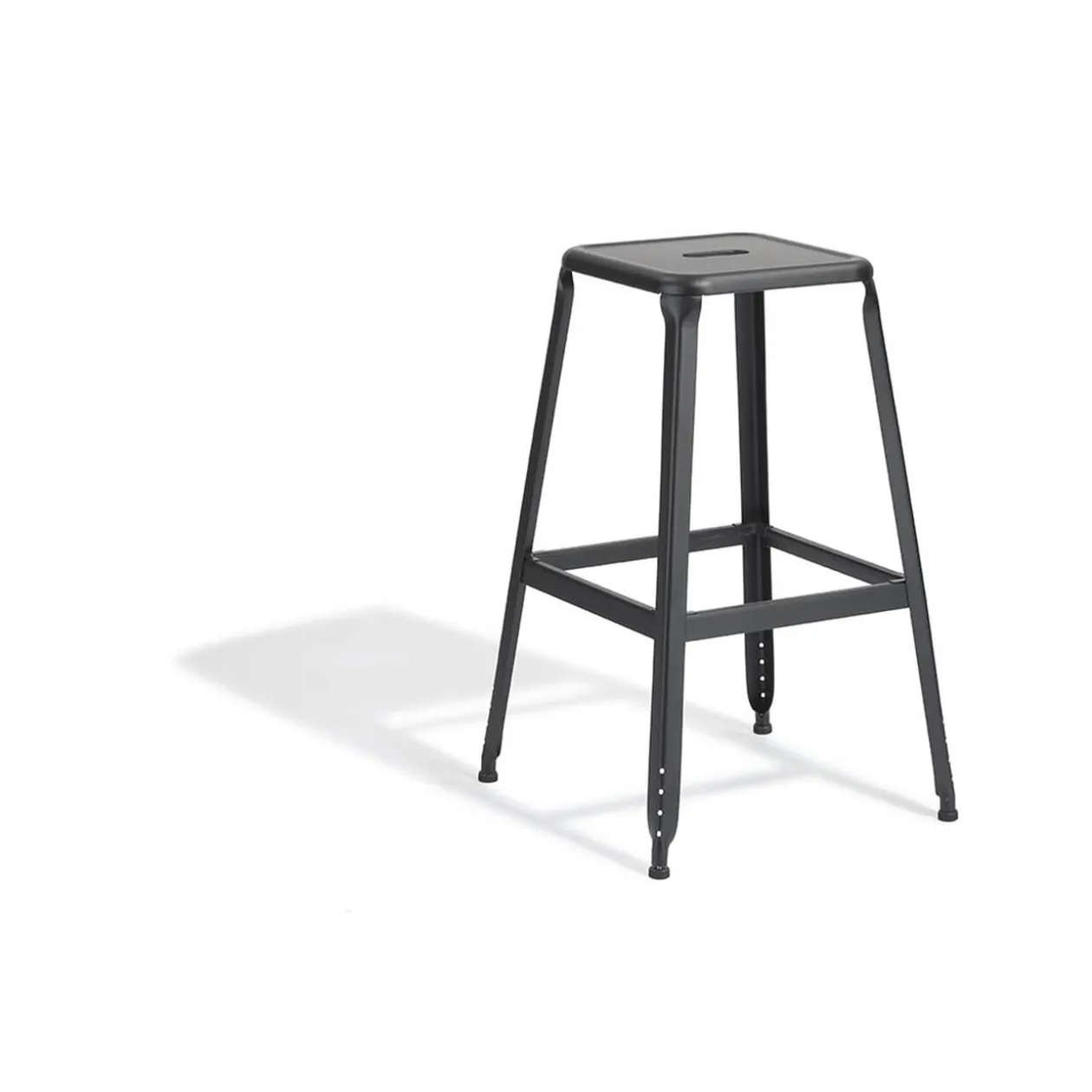Tabouret de bar Tim noir finition brillante