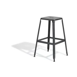 Tabouret de bar Tim noir finition brillante