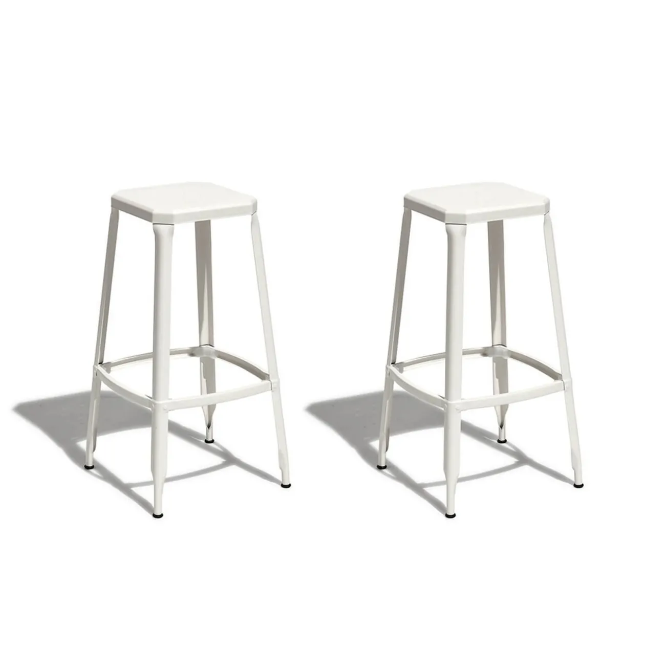 Tabouret de bar Timothy blanc x 2