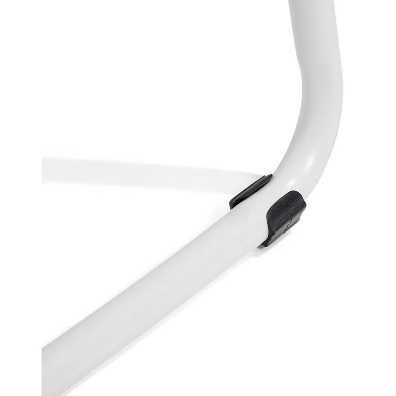 Tabouret de bar 32xH69,5x32cm pin et métal blanc