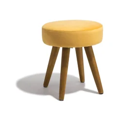 Tabouret Marceau jaune moutarde