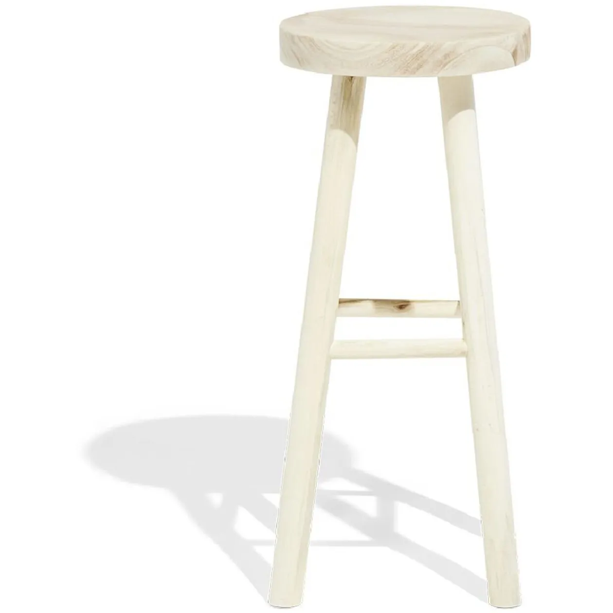 Tabouret Natura grand modèle bois beige Ø30xH68cm