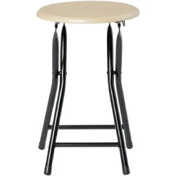 Tabouret pliant Aiden Marron L.30 x P.35 x H.45 cm