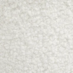 Tabouret rond en tissu bouclette blanc 42x40 cm