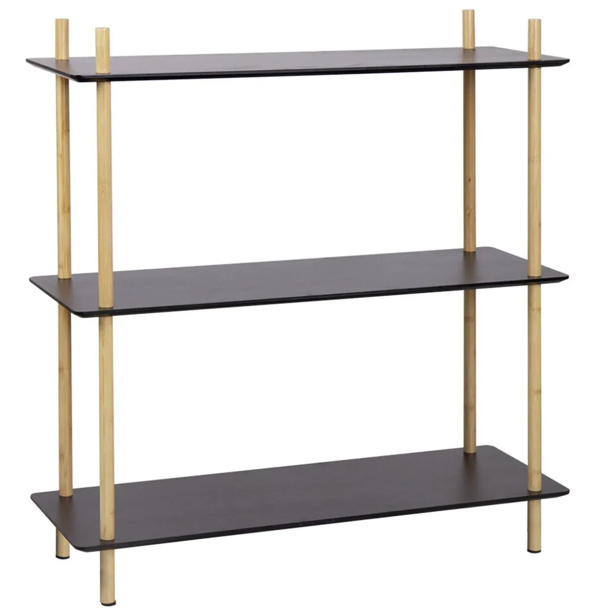 Étagère console Fuzo 3 niveaux bois 77x27xH.83 cm