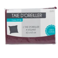 Taie d oreiller violet avec volant