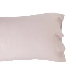 Taie de traversin unie rose clair