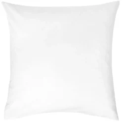 Taie d'oreiller à volant imprimé beige et blanc 63x63cm