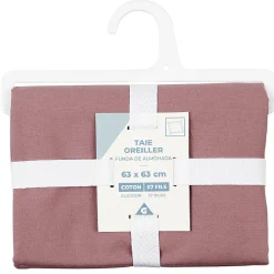 Taie d'oreiller avec volant en coton vert 63x63 cm