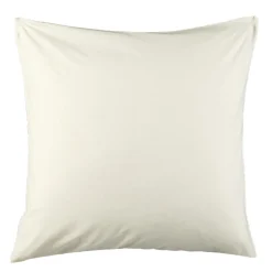 Taie d'oreiller carré beige