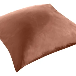 Taie d'oreiller carrée finition droite 63x63 cm sienne