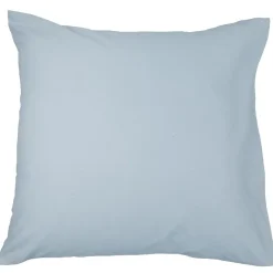 Taie d'oreiller carrée unie bleu ciel