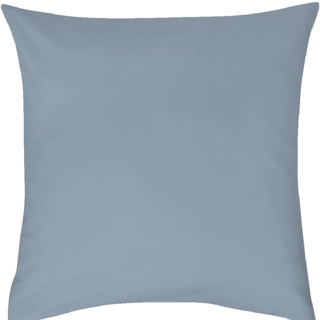 Taie d'oreiller carrée unie bleu clair avec revers