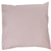 Taie d'oreiller carrée unie rose clair